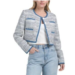 New! Elie Tahari Tweed Jacket Size L